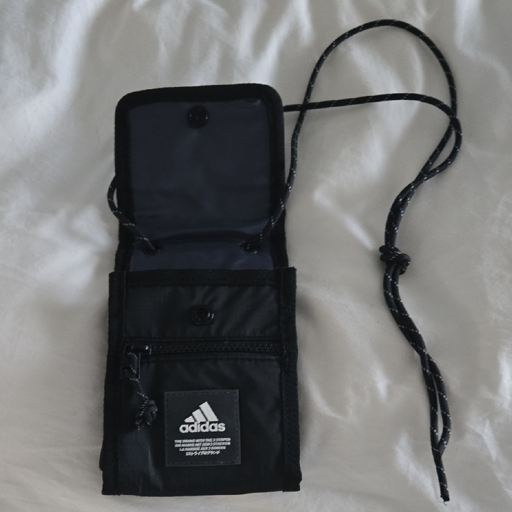 adidas Black Small Crossbody Pouch with Logo